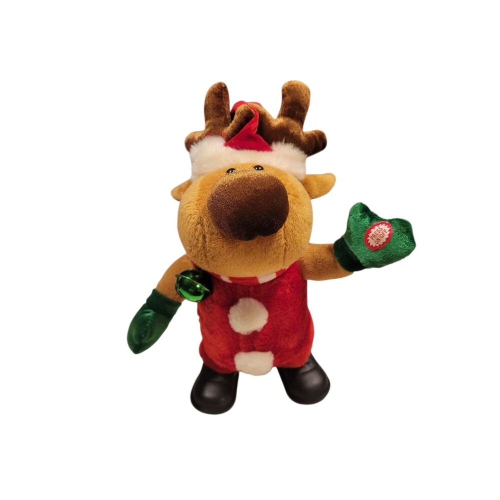 13" Dan Dee Animated Moose Jingle Dance Sing Lights Jingle Bells Christmas Plush